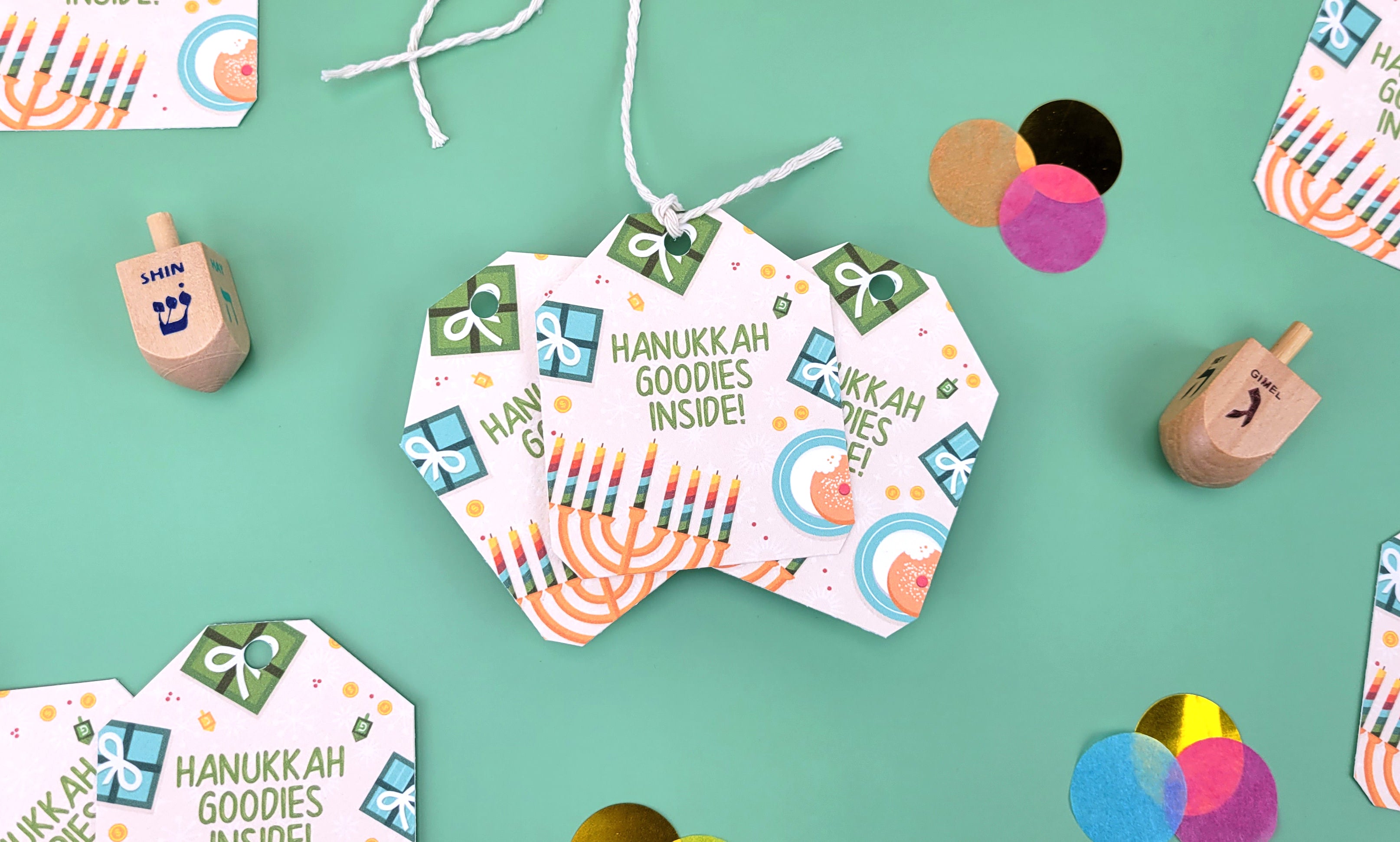 Hanukkah Goodies Inside Hanukkah Gift Tags