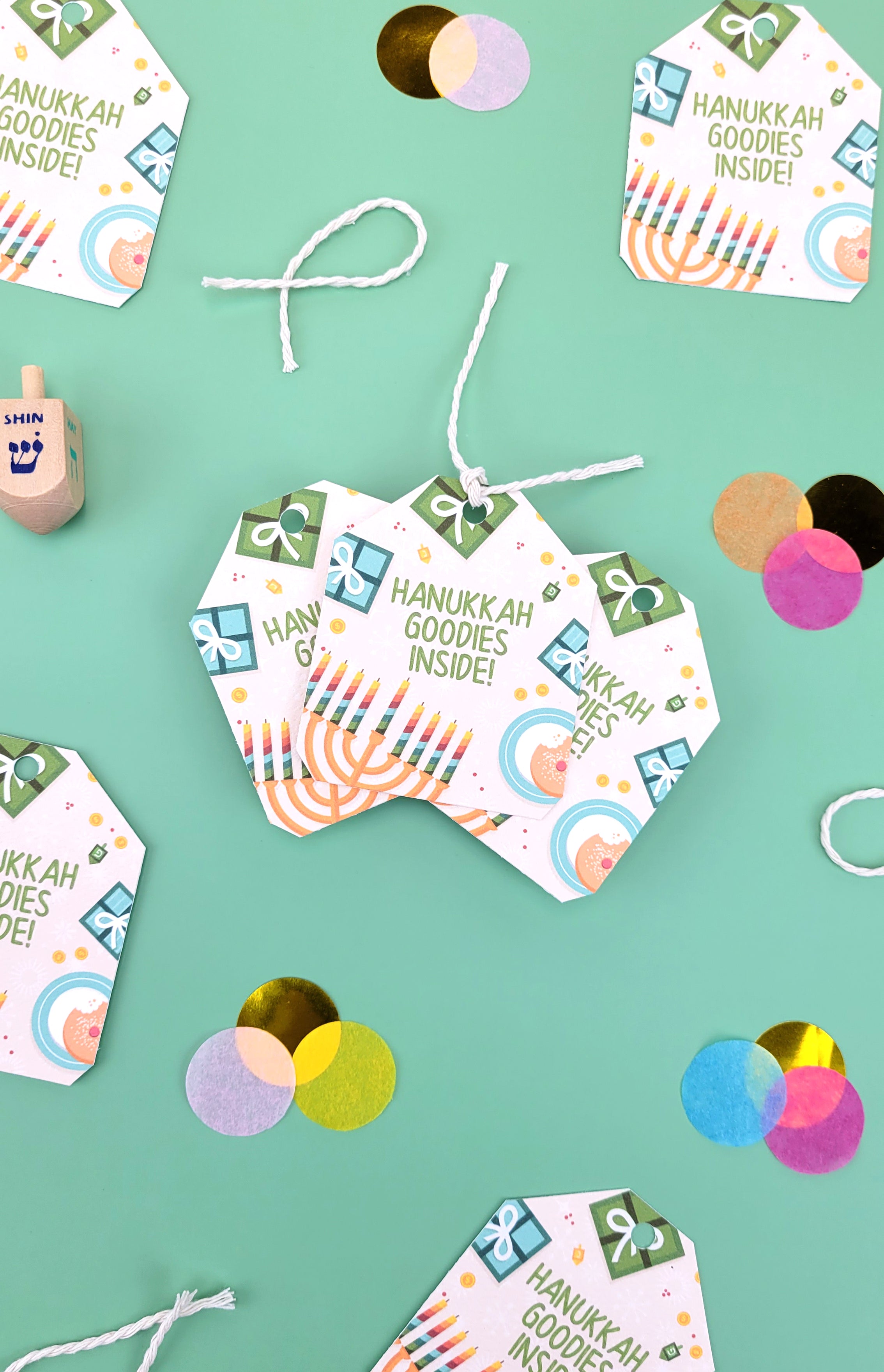 Hanukkah Goodies Inside Hanukkah Gift Tags