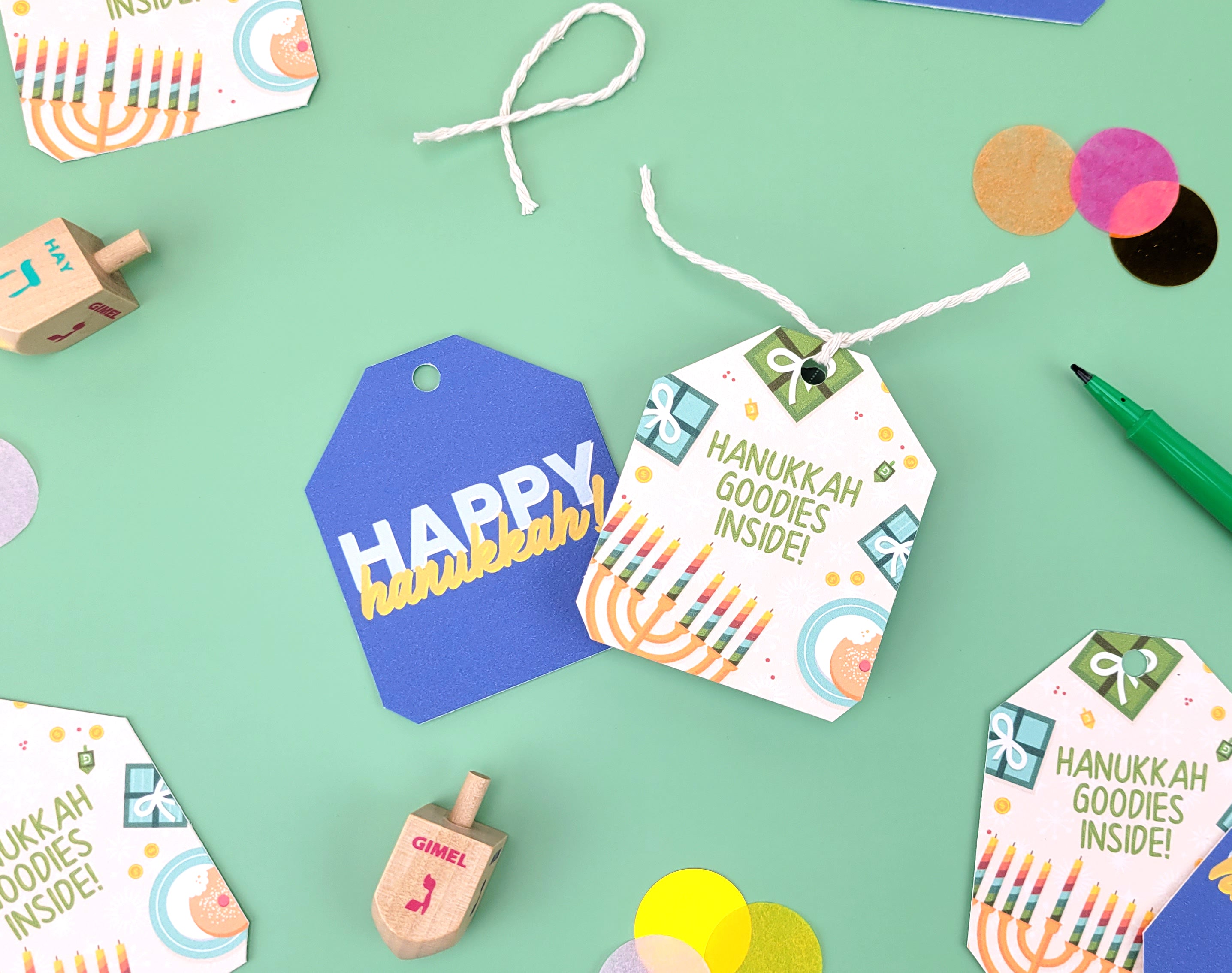 Hanukkah Goodies Inside Hanukkah Gift Tags