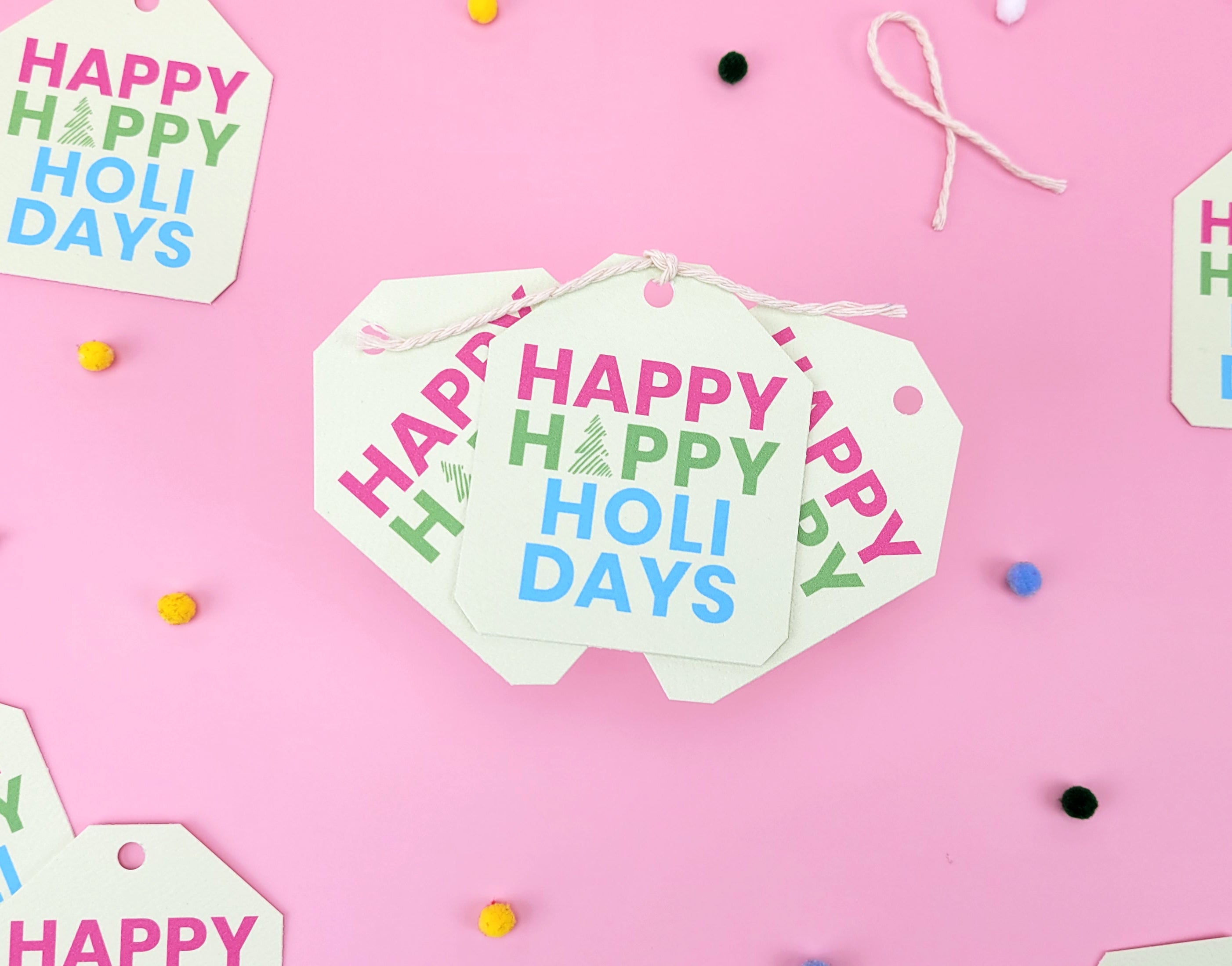 Happy Happy Holiday Gift Tags