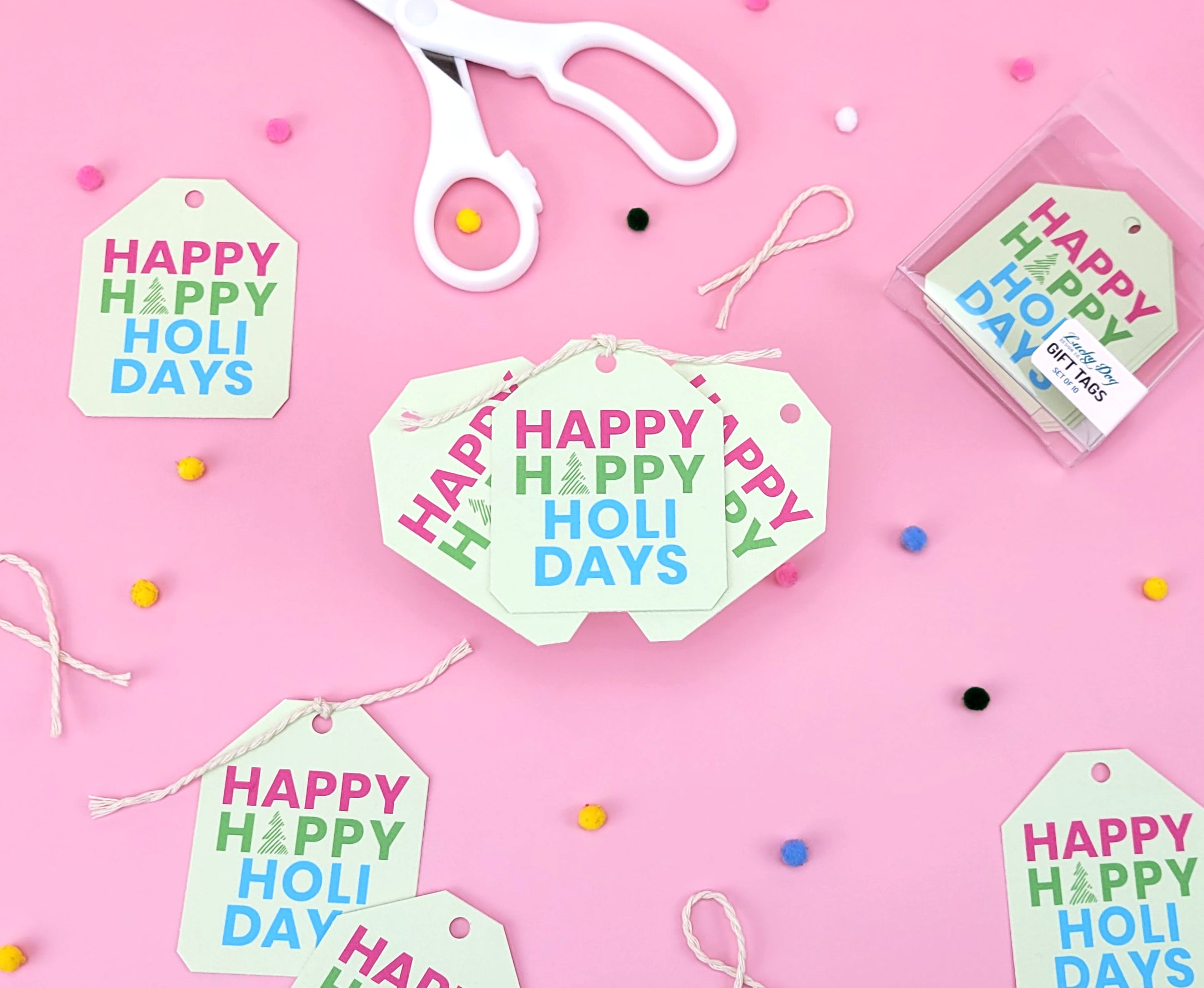 Happy Happy Holiday Gift Tags