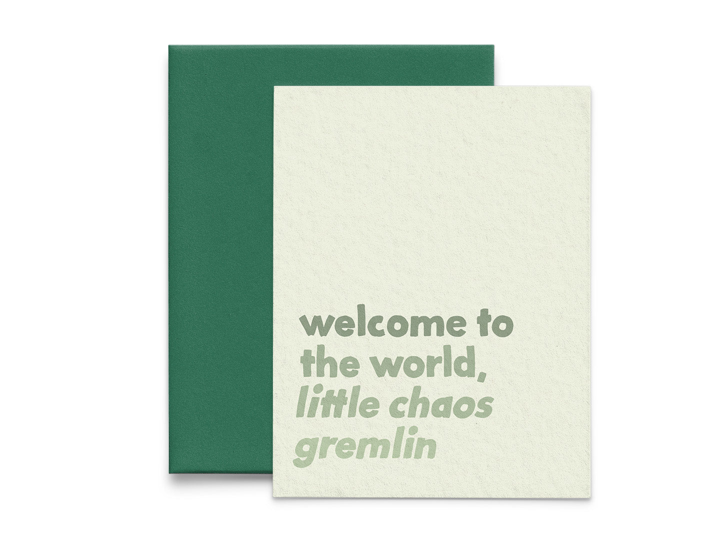 Little Chaos Gremlin New Baby Card