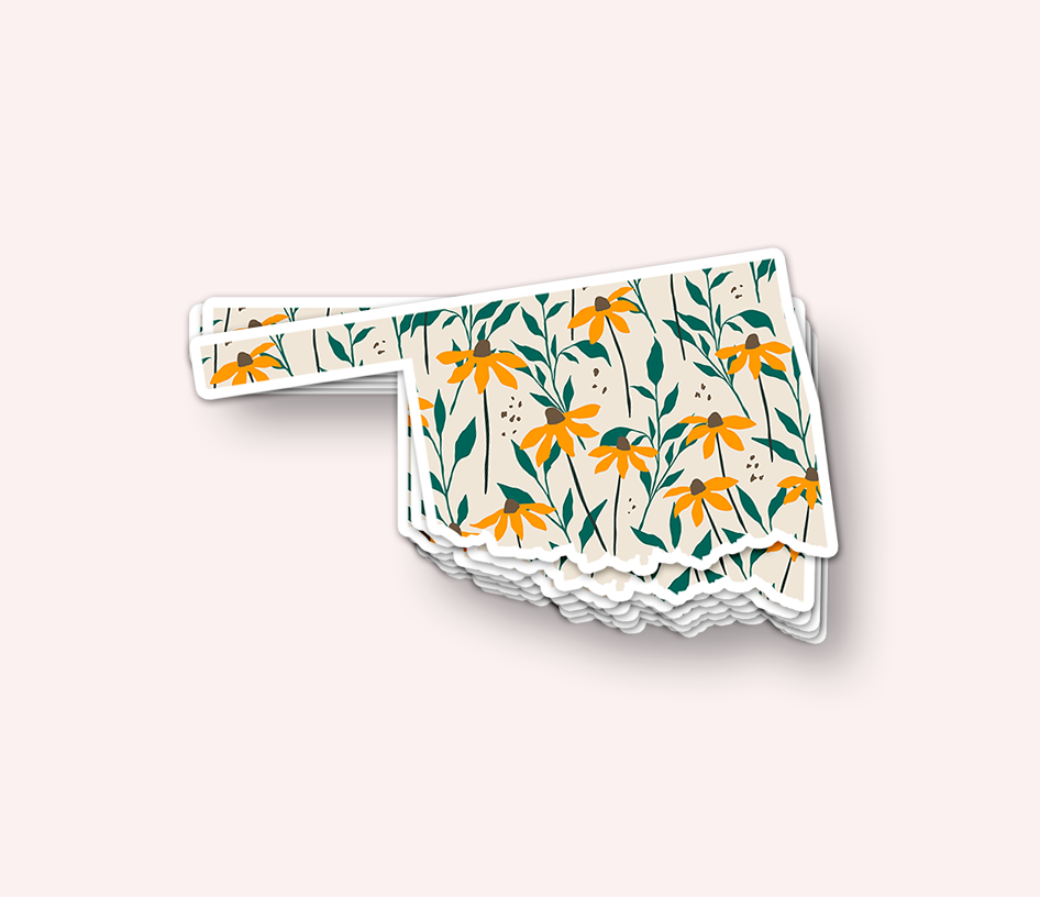 Oklahoma Wildflower Vinyl Sticker