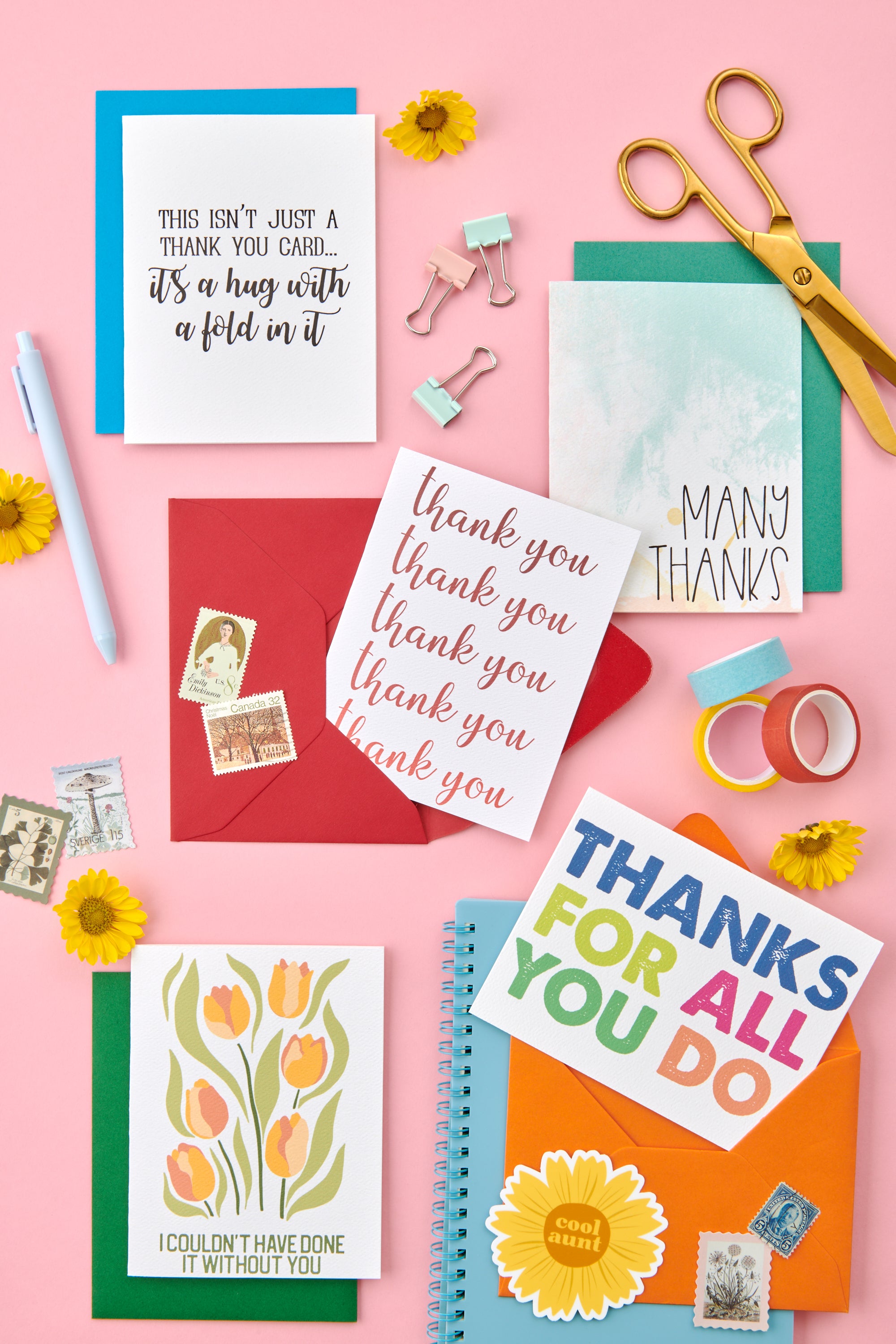 Many Thanks Watercolor Thank You Card