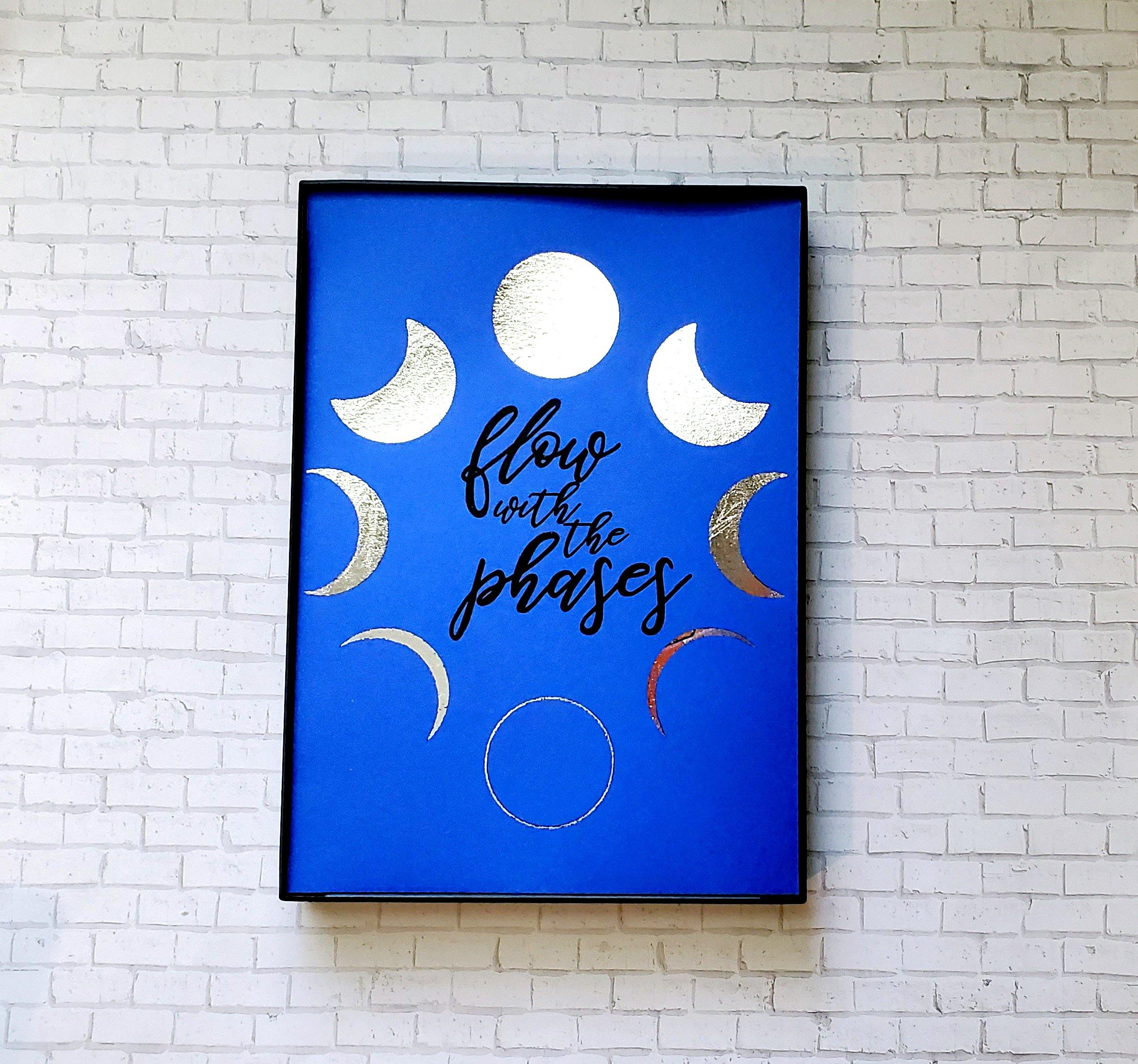 Flow with the Phases Foiled & Framed Print - Lucky Dog Design Co.