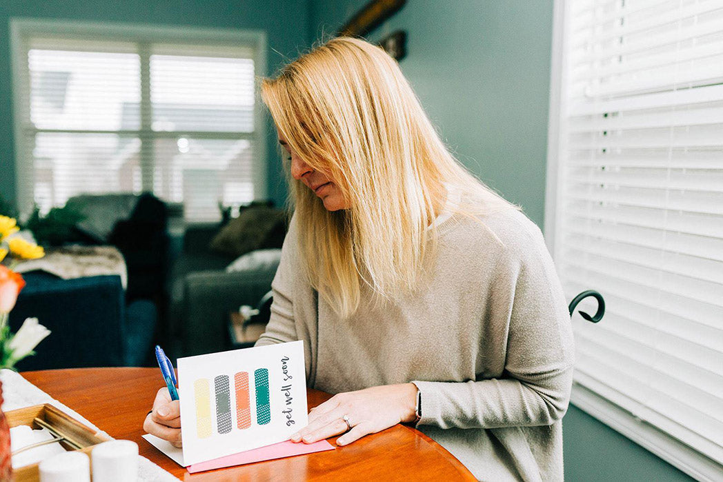 Photo of the Colorful Bandaid Get Well Soon Card by Lucky Dog Design Co.