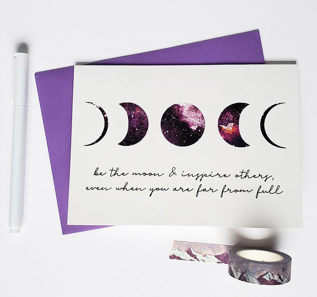 Photo of the Be the Moon Encouragement Card by Lucky Dog Design Co.