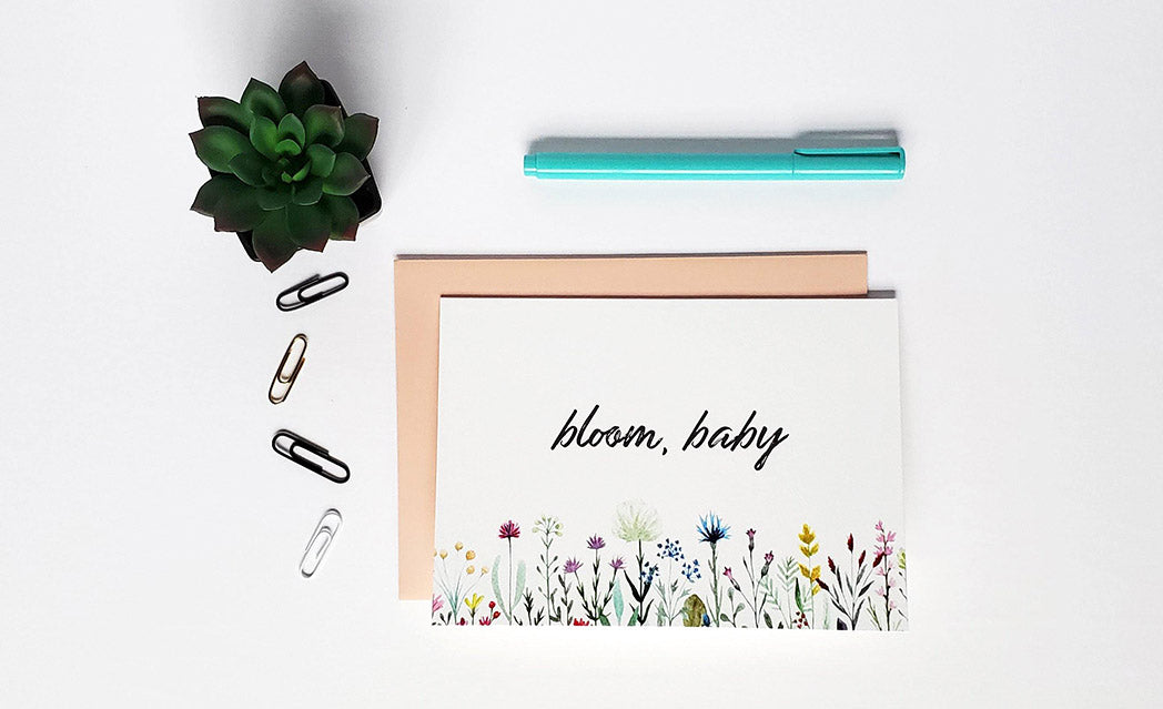 Photo of the Bloom, Baby Encouragement Card by Lucky Dog Design Co.