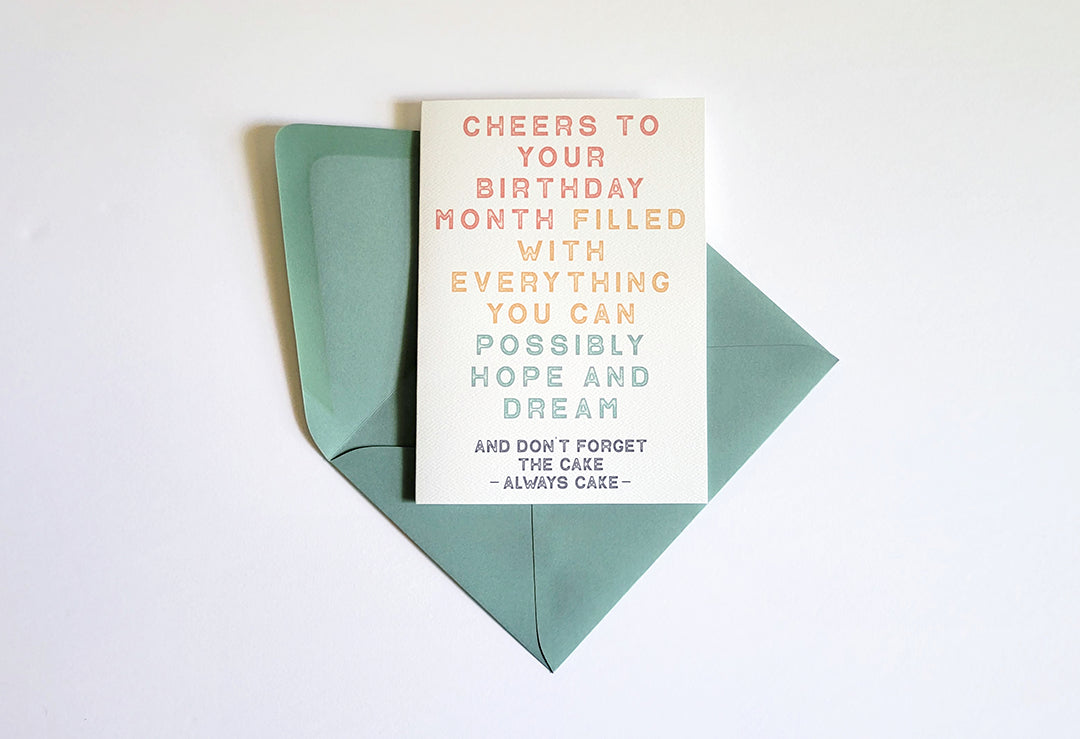 Cheers to Your Birthday Month Birthday Card