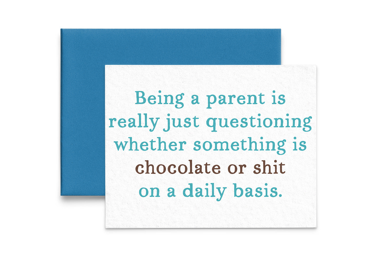 Chocolate or Shit? New Baby Card - 5x7