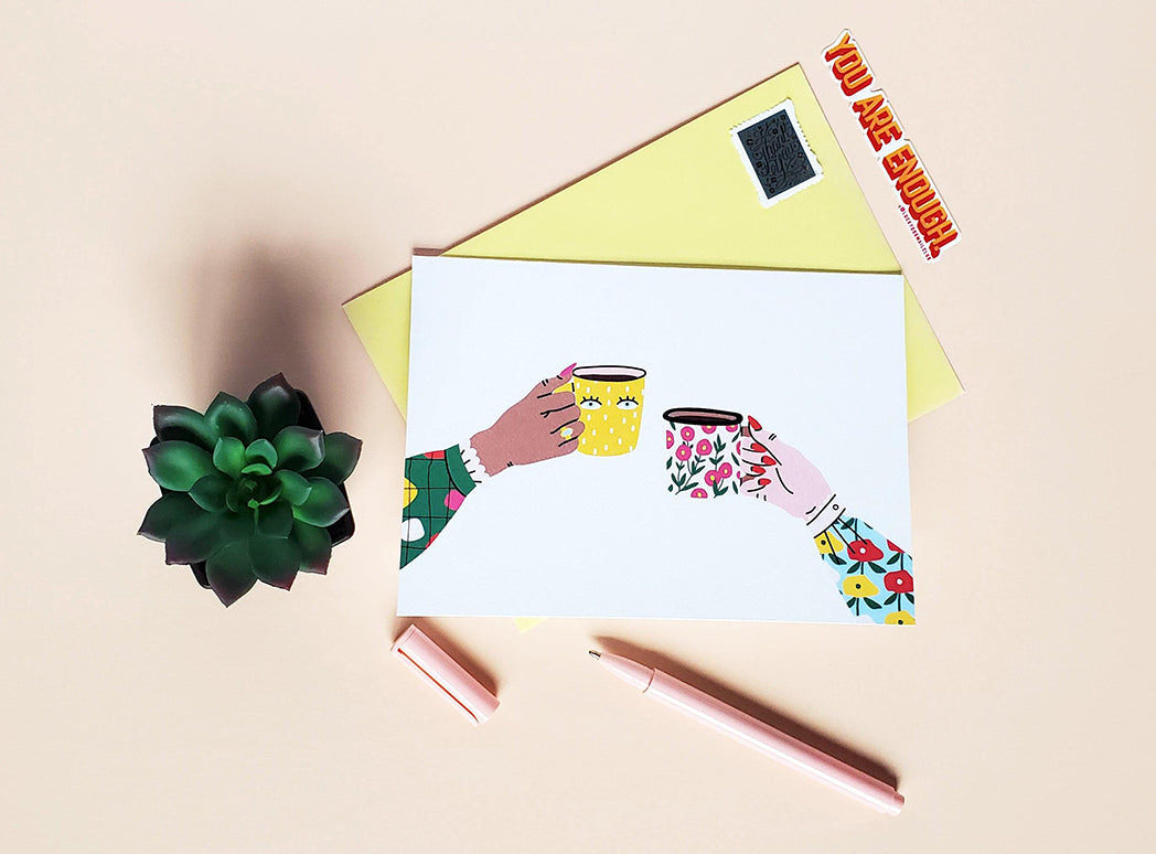 Photo of the Friendship Tea Greeting Card by Lucky Dog Design Co.