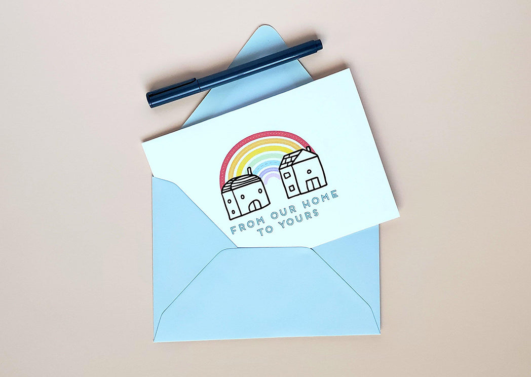 Photo of the From Our Home to Yours Greeting Card by Lucky Dog Design Co.