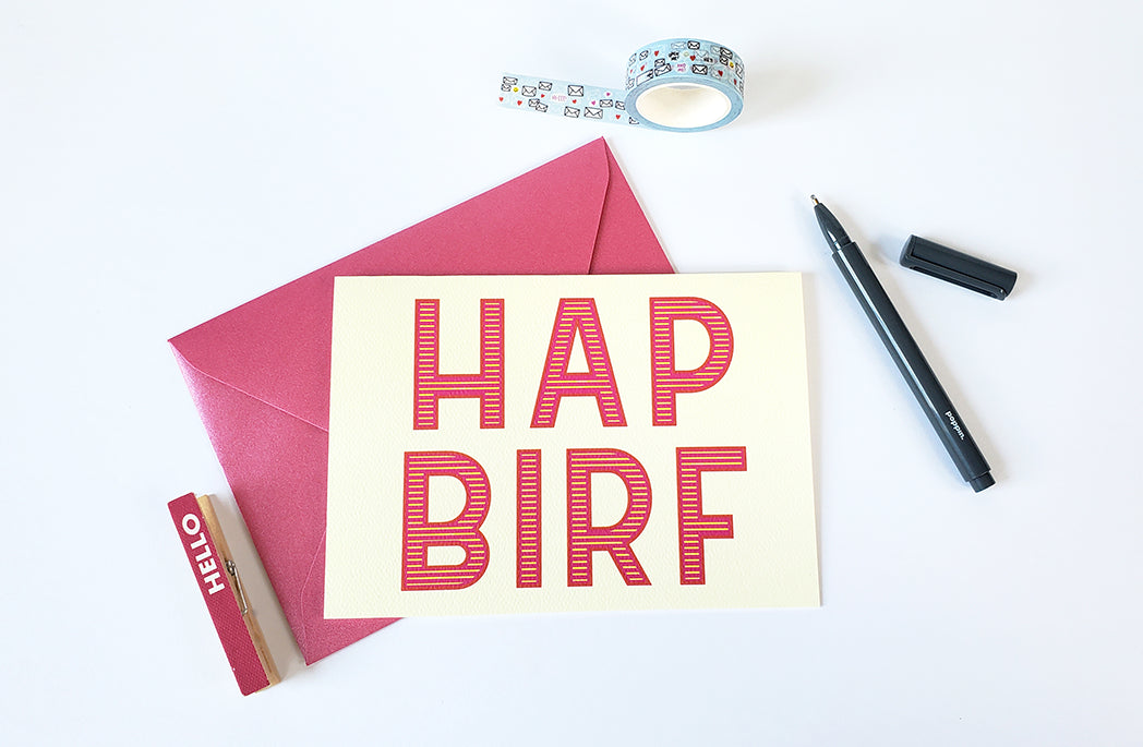 Photo of the Hap Birf Birthday Card by Lucky Dog Design Co.