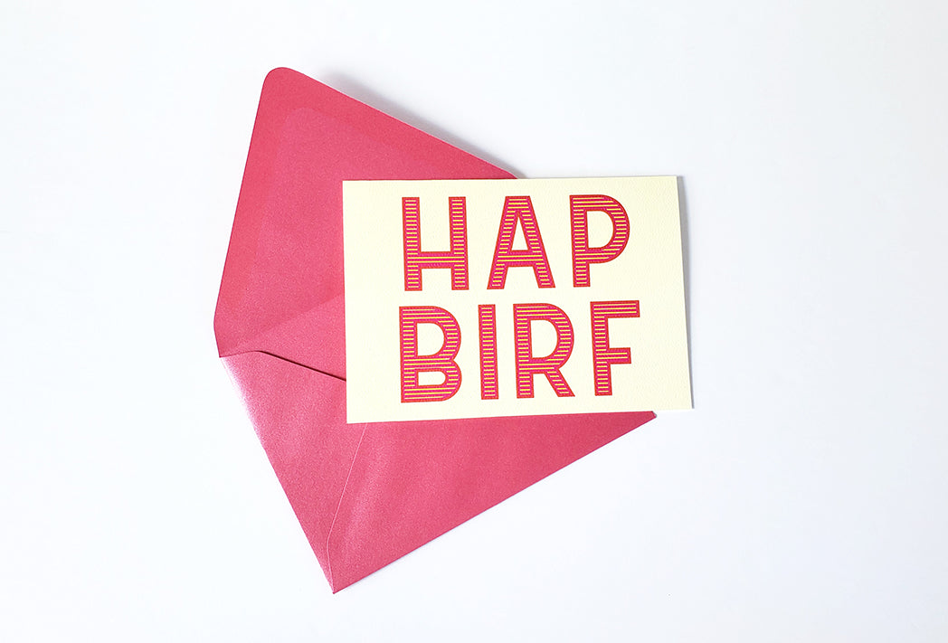 Photo of the Hap Birf Birthday Card by Lucky Dog Design Co.