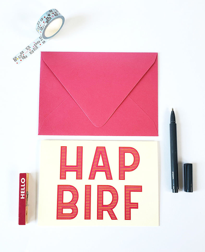 Photo of the Hap Birf Birthday Card by Lucky Dog Design Co.