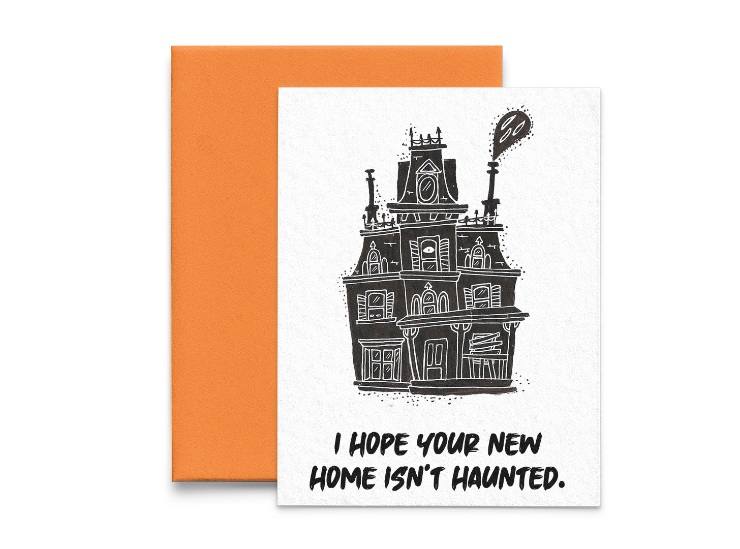 Haunted House New Homeowner Congratulations Card - 5x7
