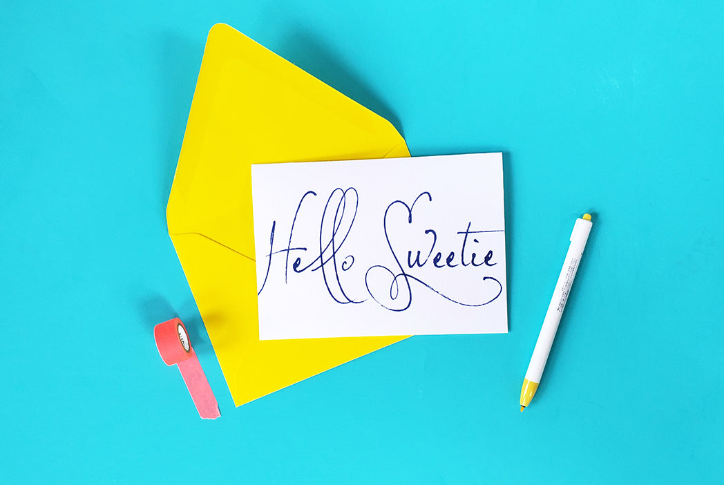 Photo of the Hello Sweetie Just Because Greeting Card by Lucky Dog Design Co.