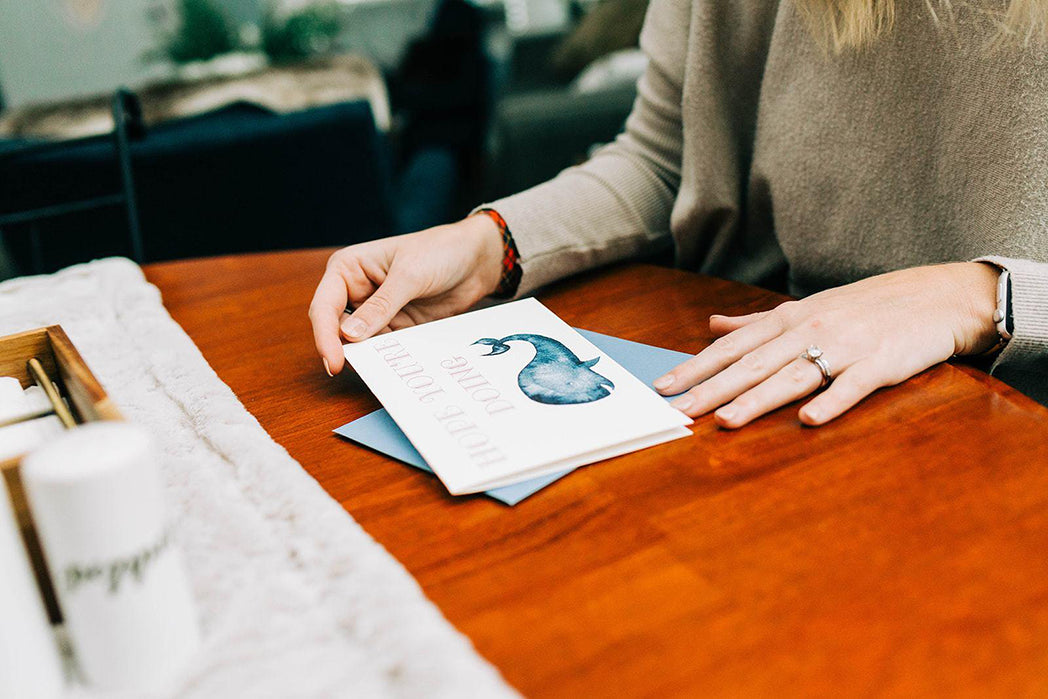 Photo of the Hope You're Doing Whale Greeting Card by Lucky Dog Design Co.