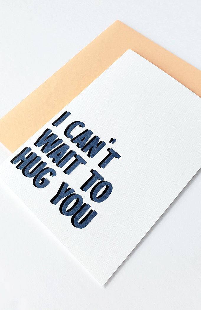 Photo of the I Can't Wait to Hug You Thinking of You Greeting Card by Lucky Dog Design Co.