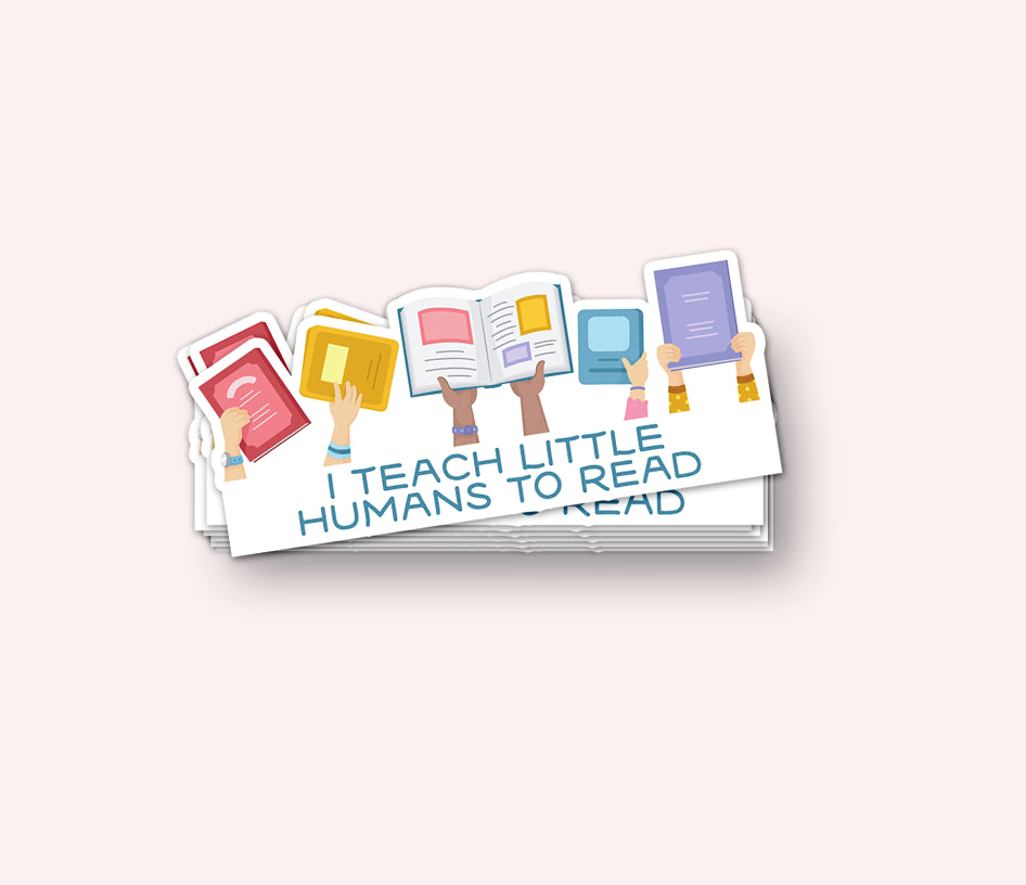 I Teach Little Humans to Read Teacher Vinyl Sticker