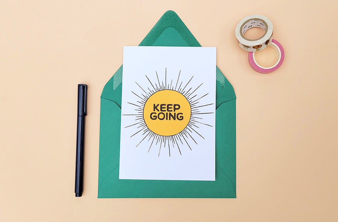 Keep Going Encouragement Greeting Card