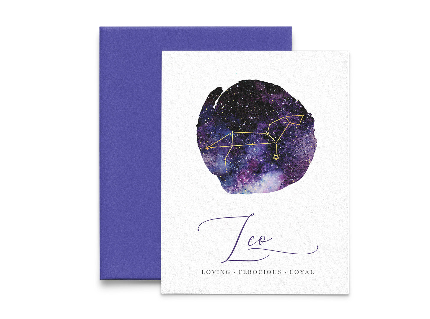 Leo Birthday Card - Zodiac Series - 5x7