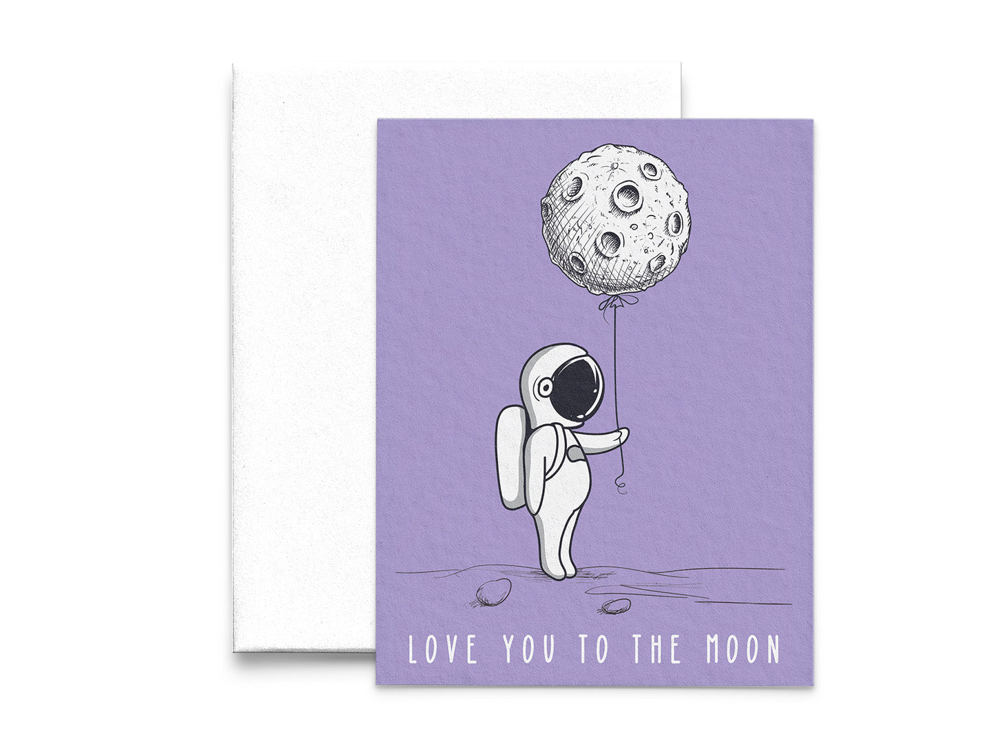 Love You to the Moon Astronaut Greeting Card - 5x7