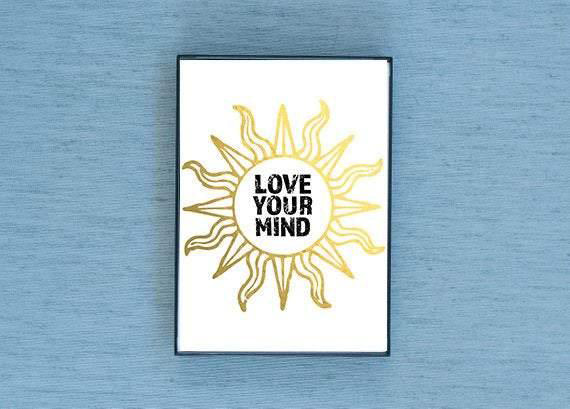 Photo of the Love Your Mind Gold Foil & Framed Print of Default Title by Lucky Dog Design Co.