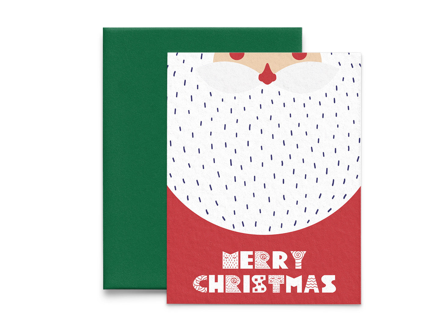 Merry Christmas Santa Holiday Card