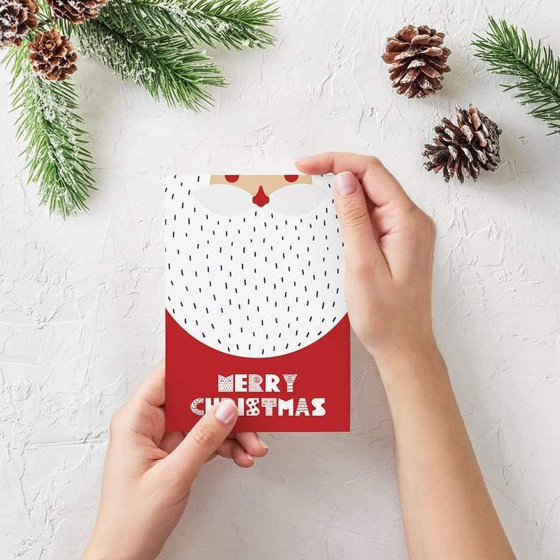 Photo of the Merry Christmas Santa Holiday Card by Lucky Dog Design Co.