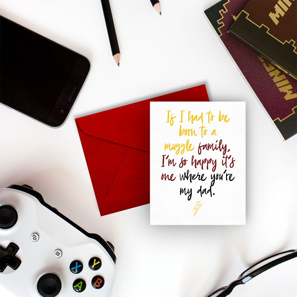 Photo of the Muggle Family Father's Day Card by Lucky Dog Design Co.