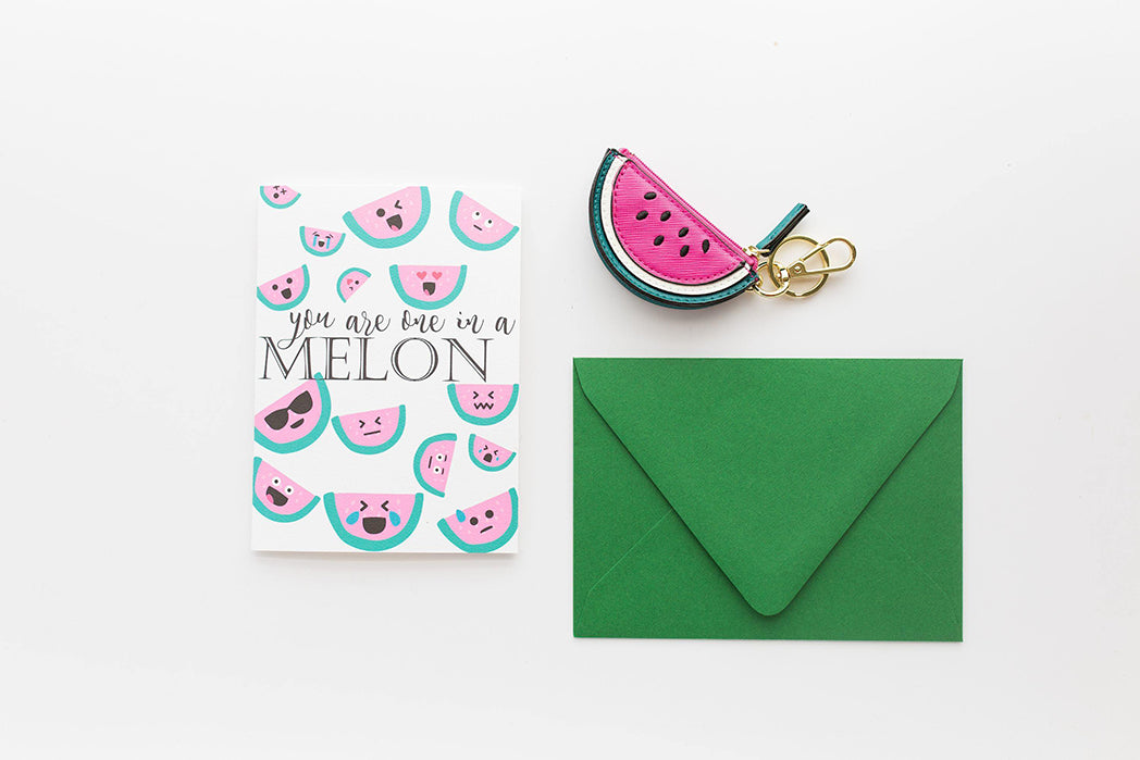 Photo of the One in a Melon Thank You Card by Lucky Dog Design Co.