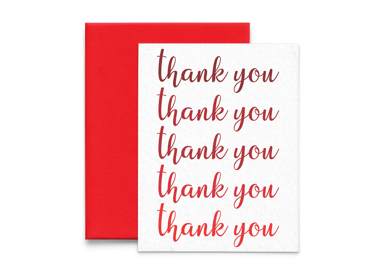 Thank You Red Ombre Greeting Card - 5x7
