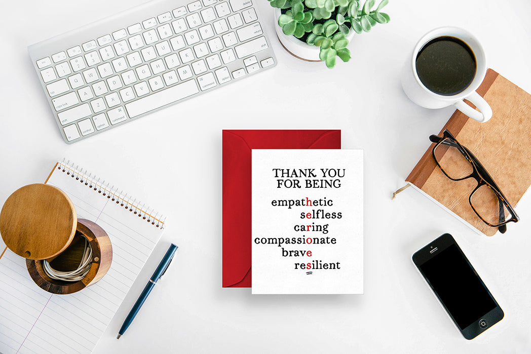 Photo of the Thank You for Being Heroes Greeting Card by Lucky Dog Design Co.