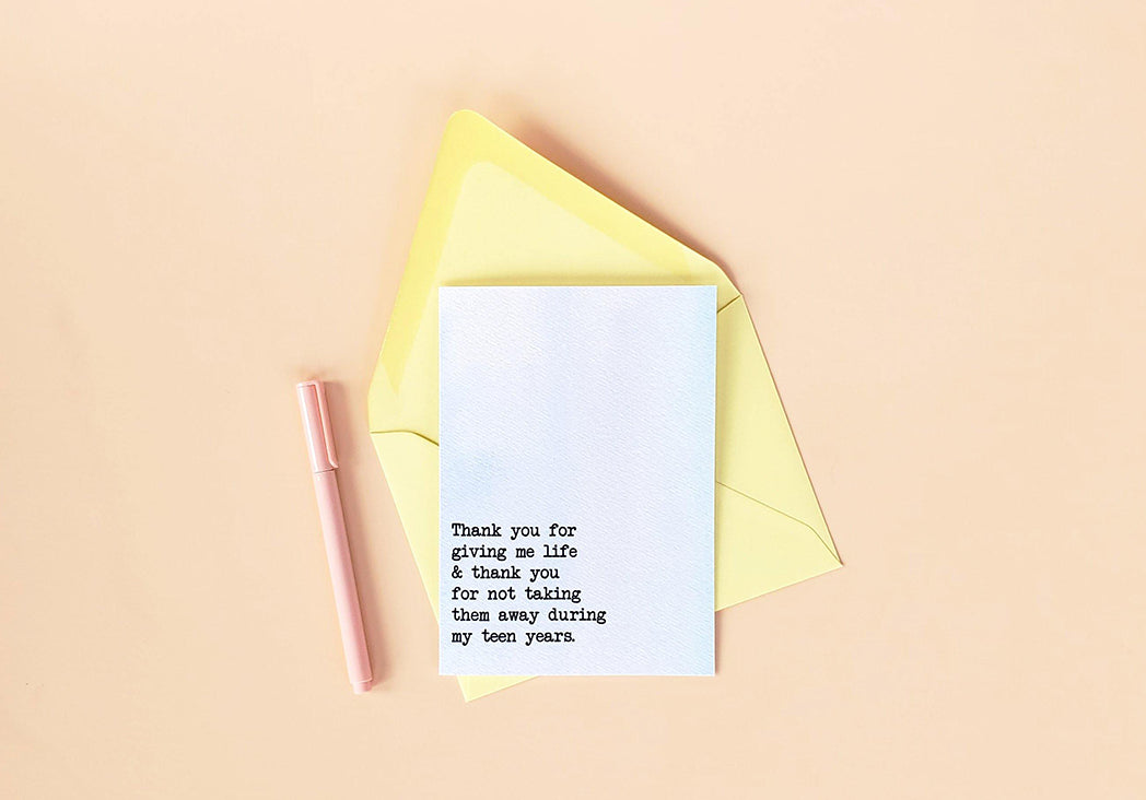 Photo of the Thank You For Giving Me Life Mother's Day Card by Lucky Dog Design Co.