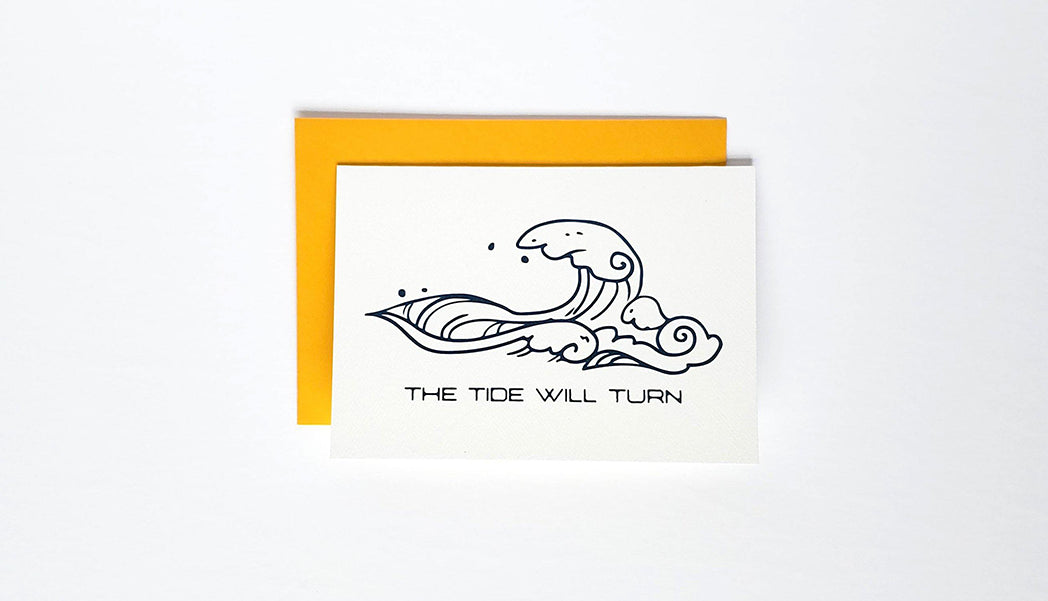 Photo of the The Tide Will Turn Encouragement Card by Lucky Dog Design Co.