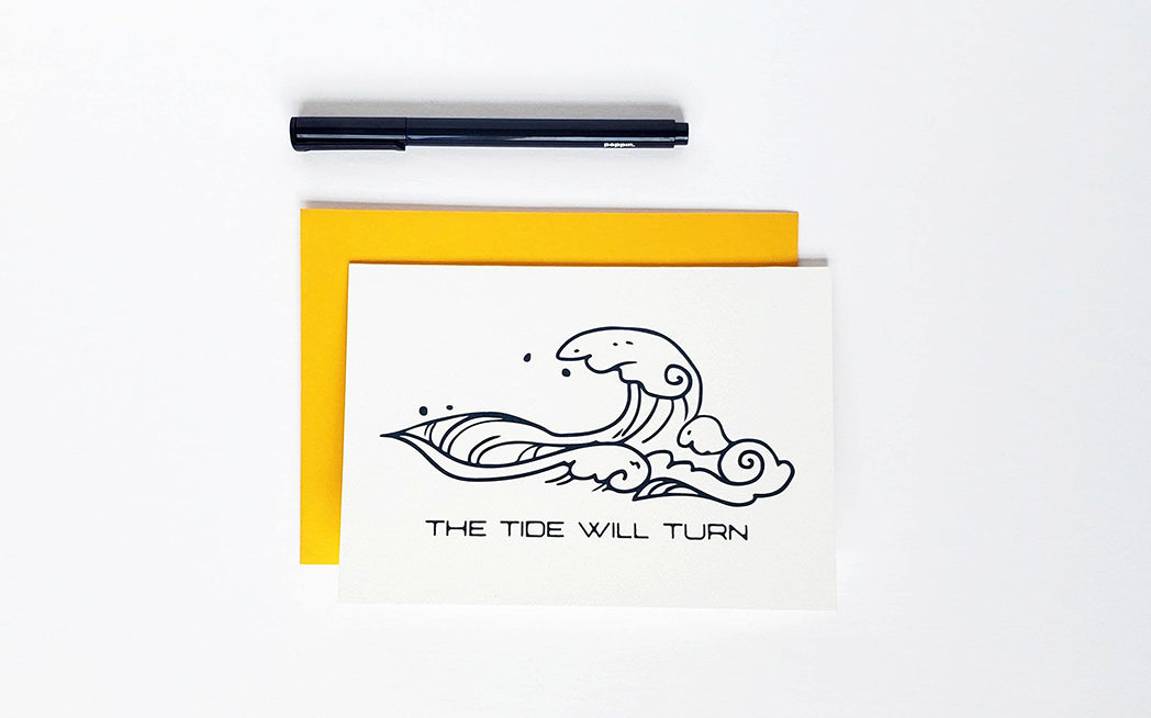 Photo of the The Tide Will Turn Encouragement Card by Lucky Dog Design Co.
