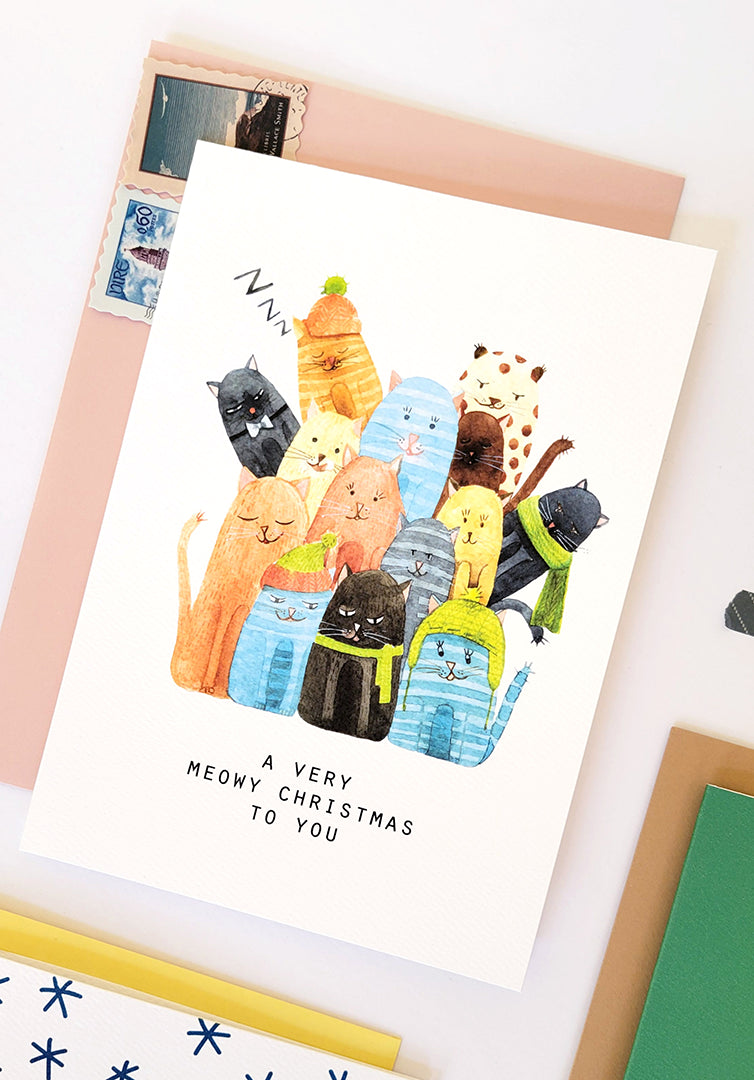 Very Meowy Christmas Holiday Card