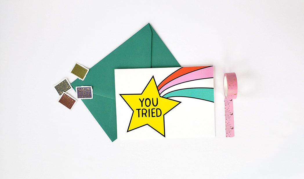 Photo of the You Tried Greeting Card by Lucky Dog Design Co.