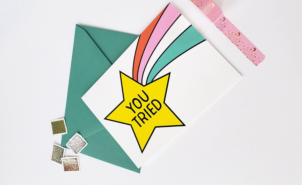 Photo of the You Tried Greeting Card by Lucky Dog Design Co.