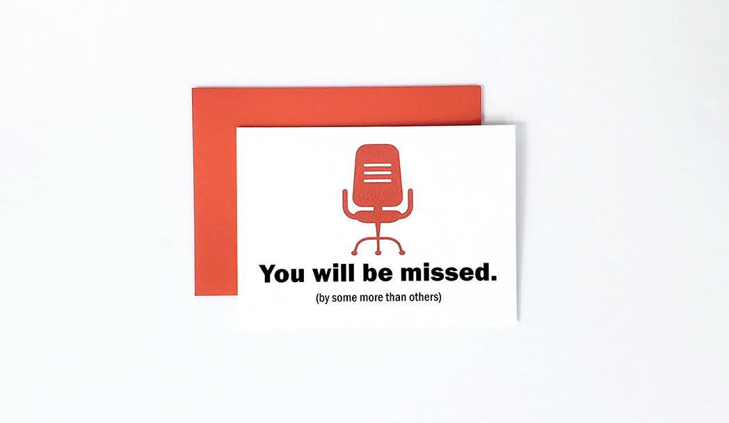 Photo of the You Will Be Missed Humor Farewell Card by Lucky Dog Design Co.