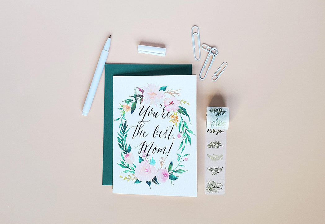 Photo of the You're the Best, Mom! Mother's Day Card by Lucky Dog Design Co.