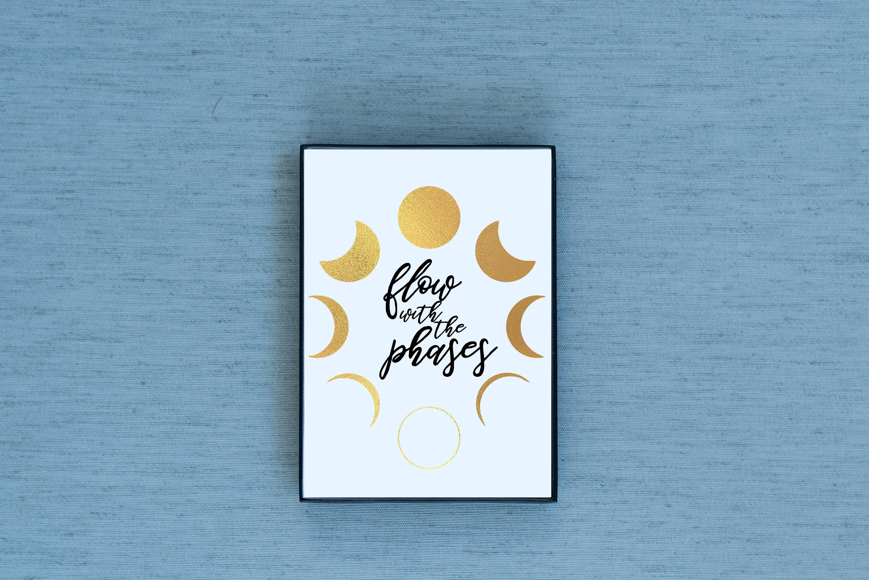 Flow with the Phases Foiled & Framed Print - Lucky Dog Design Co.