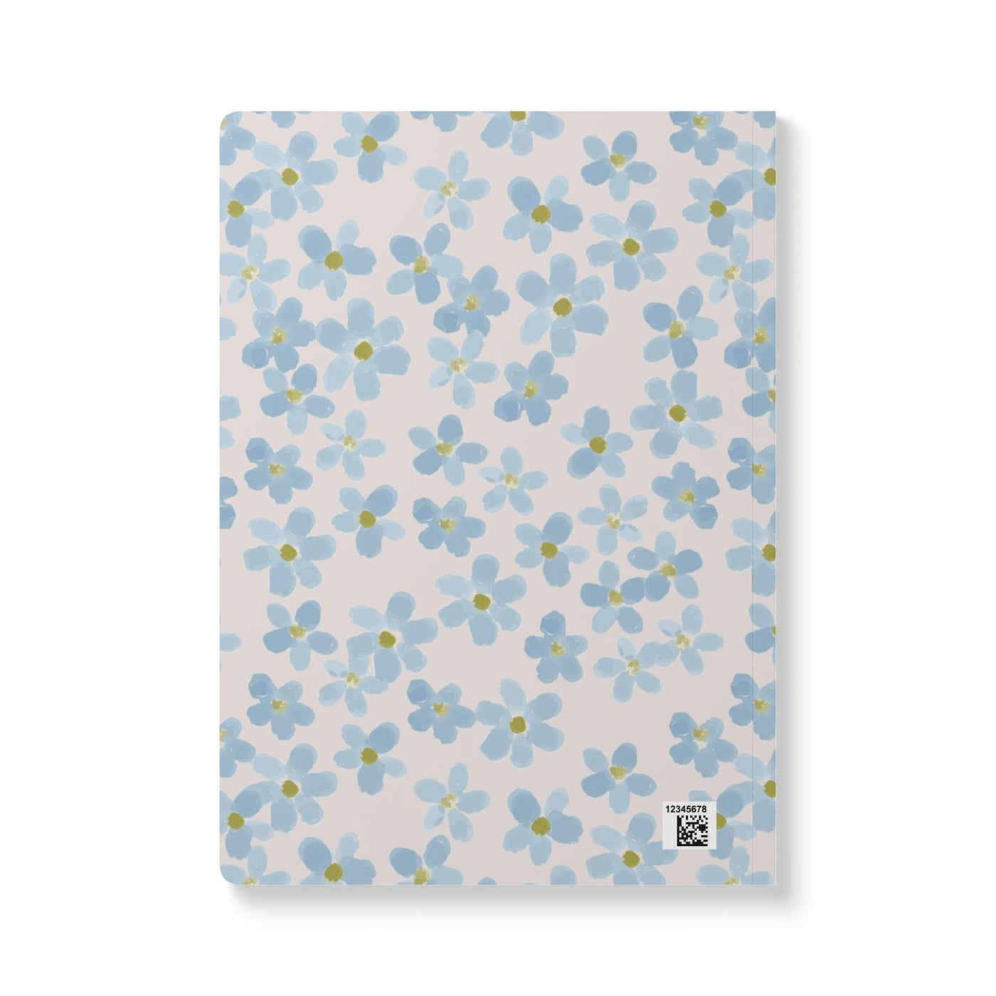 Blue Floral Softcover Journal – 5.75x8 Lined Notebook