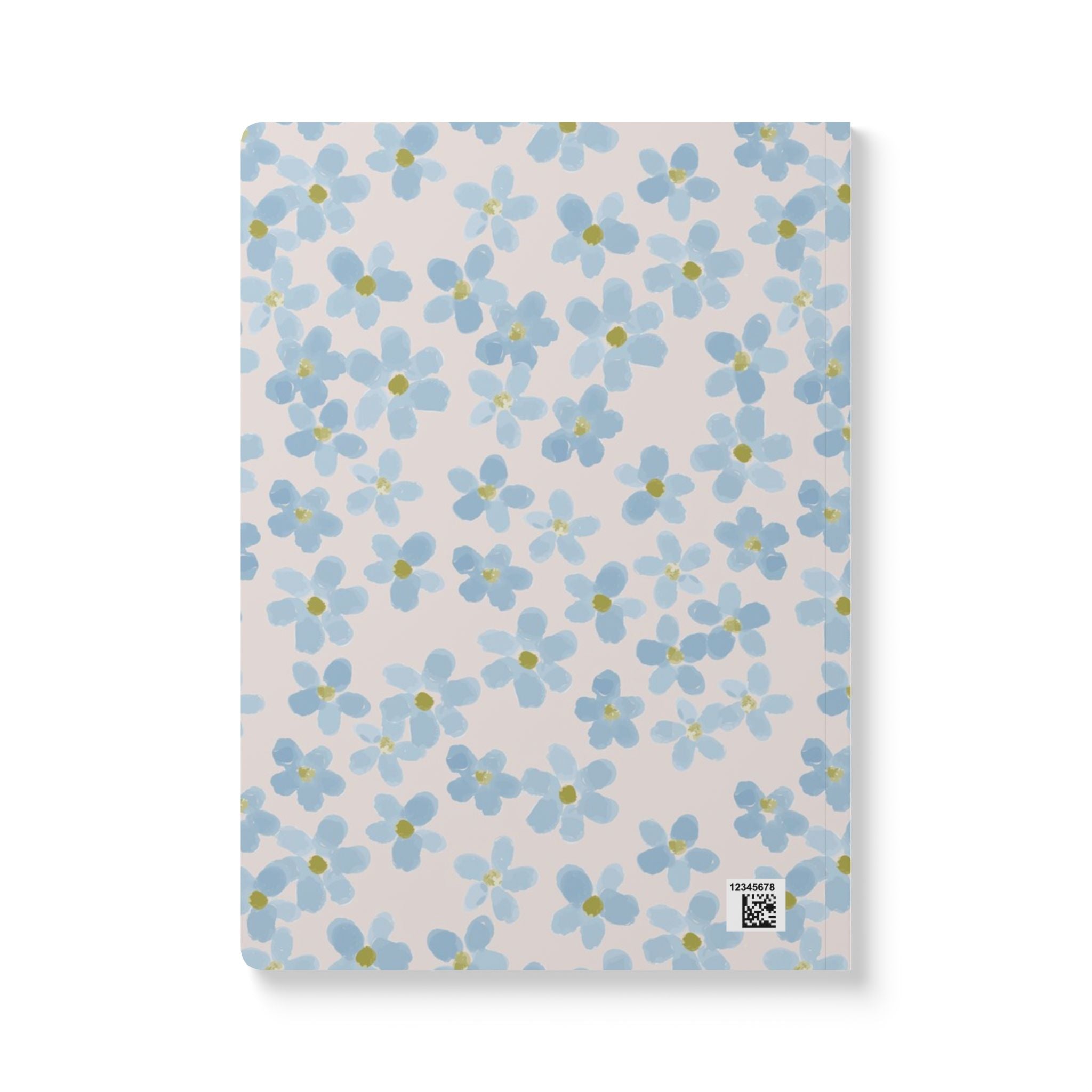 Blue Floral Softcover Journal – 5.75x8 Lined Notebook