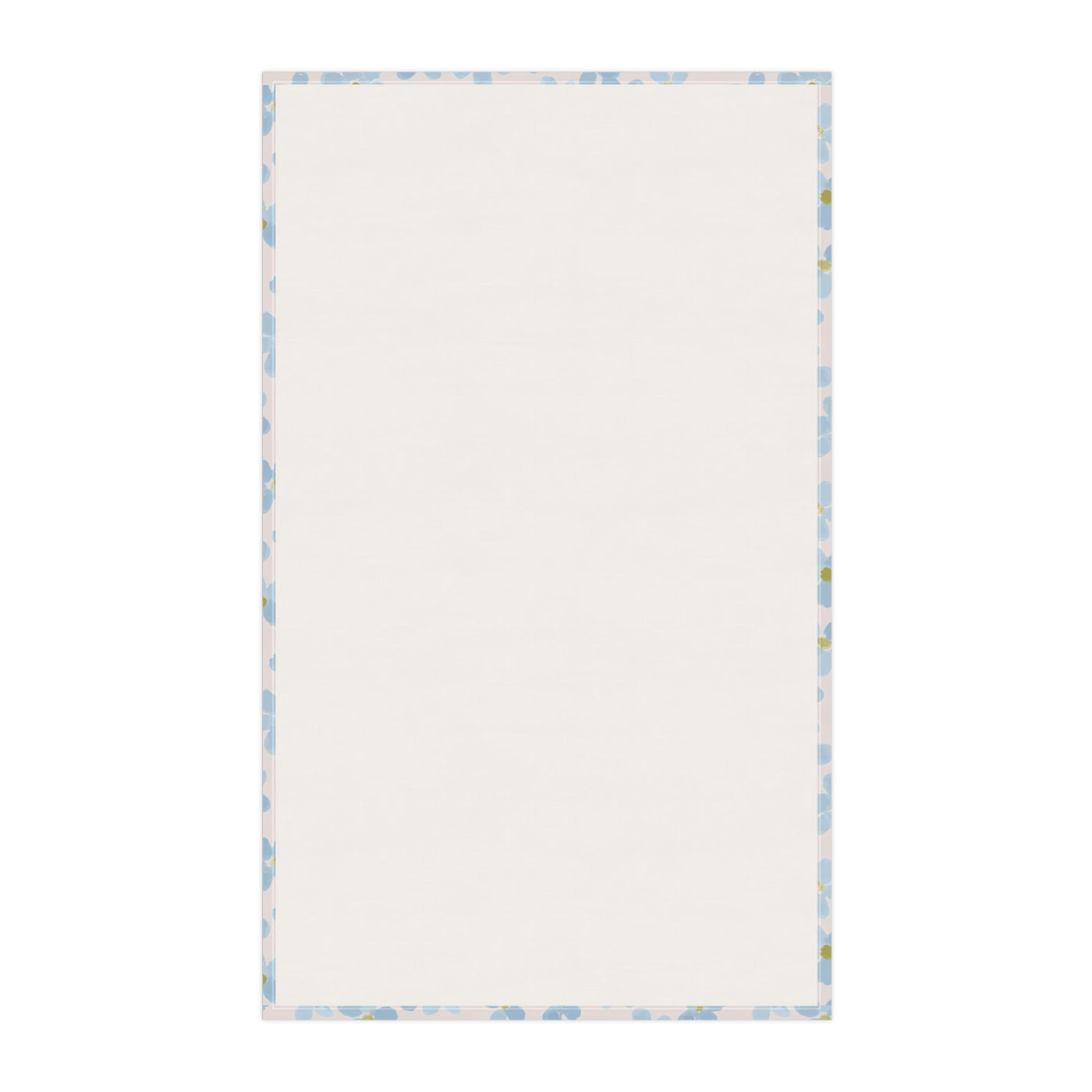 Watercolor Blue Floral Tea Towel – Cotton Twill or Polyester