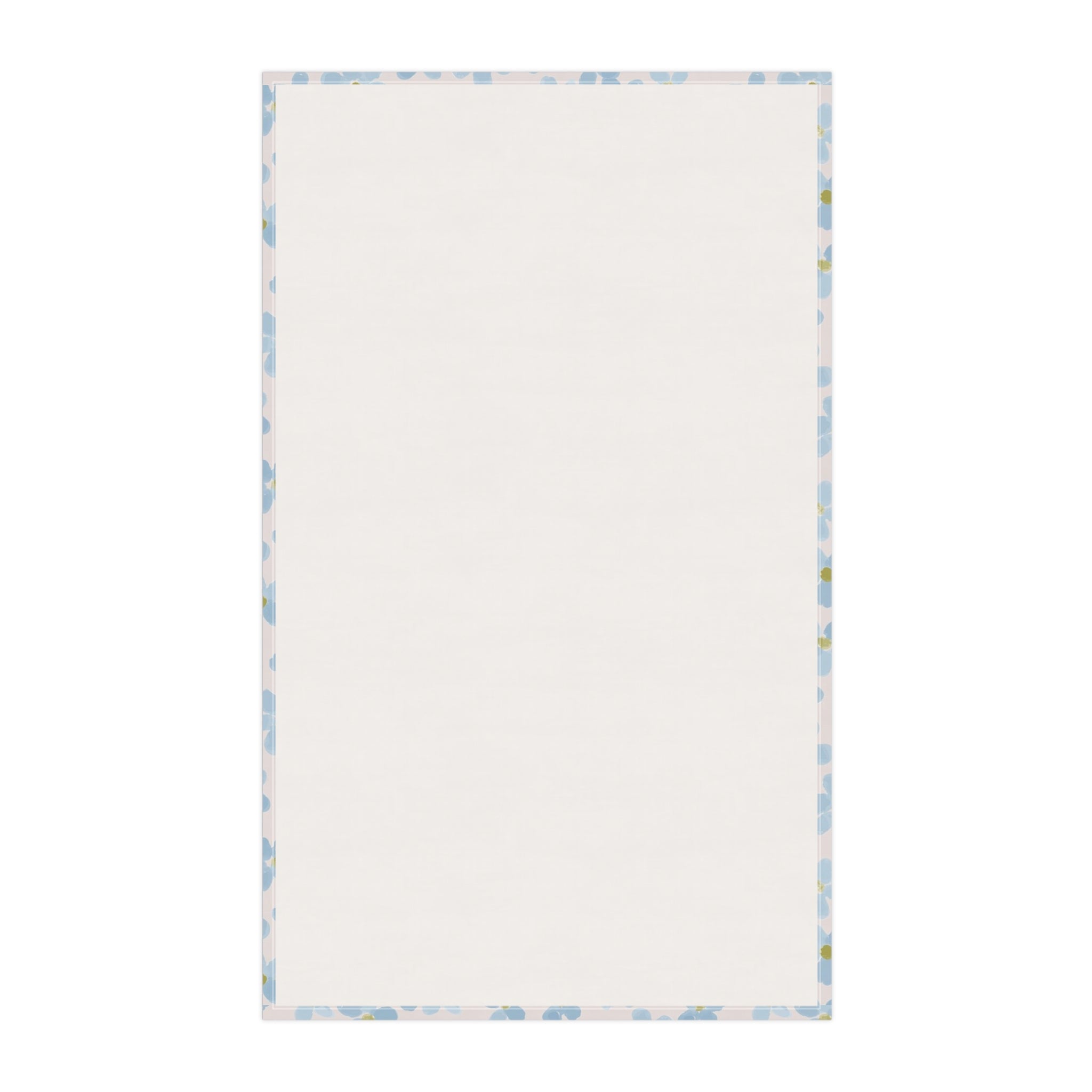 Watercolor Blue Floral Tea Towel – Cotton Twill or Polyester