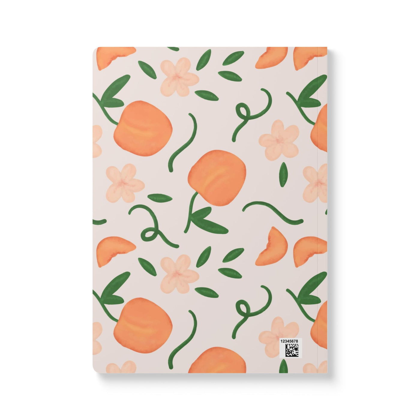 Peach Floral Softcover Journal – 5.75x8 Lined Notebook