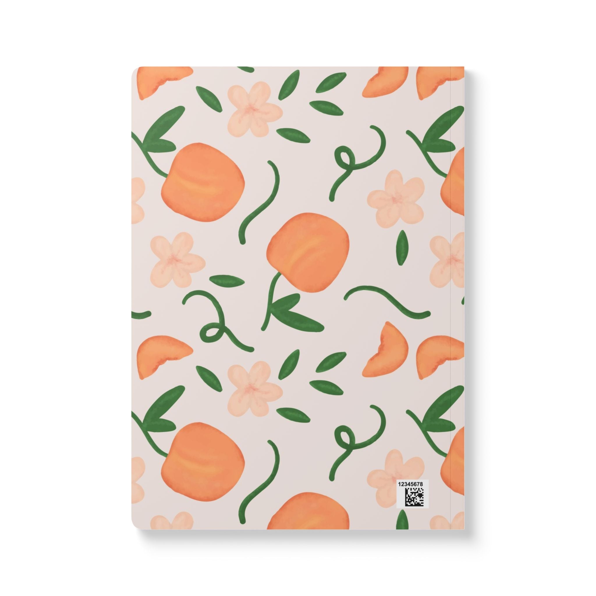 Peach Floral Softcover Journal – 5.75x8 Lined Notebook