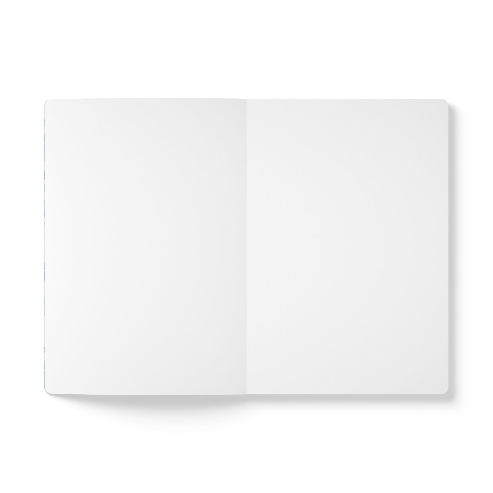 Blue Floral Softcover Journal – 5.75x8 Lined Notebook